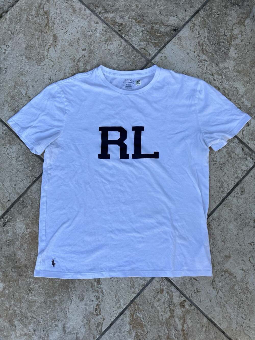 Polo Ralph Lauren White RL Logo Short Sleeve T-Shirt